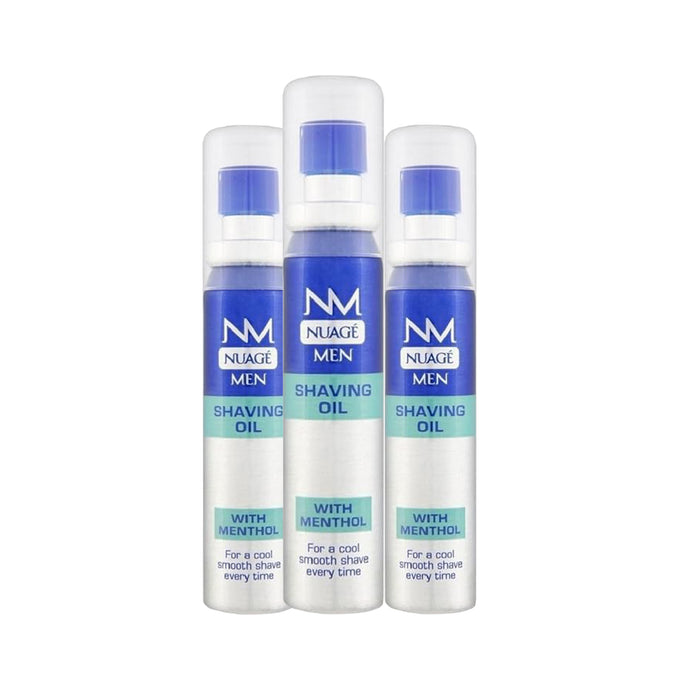 Nuage MEN Shaving Oil Menthol Pre Shave with Pump 25ml (3 Pack)