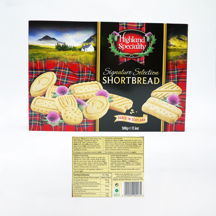 Shortbread Bundle Containing Highland Speciality Signature Shortbread Selection 500g Product of Scotland (2 Packs)