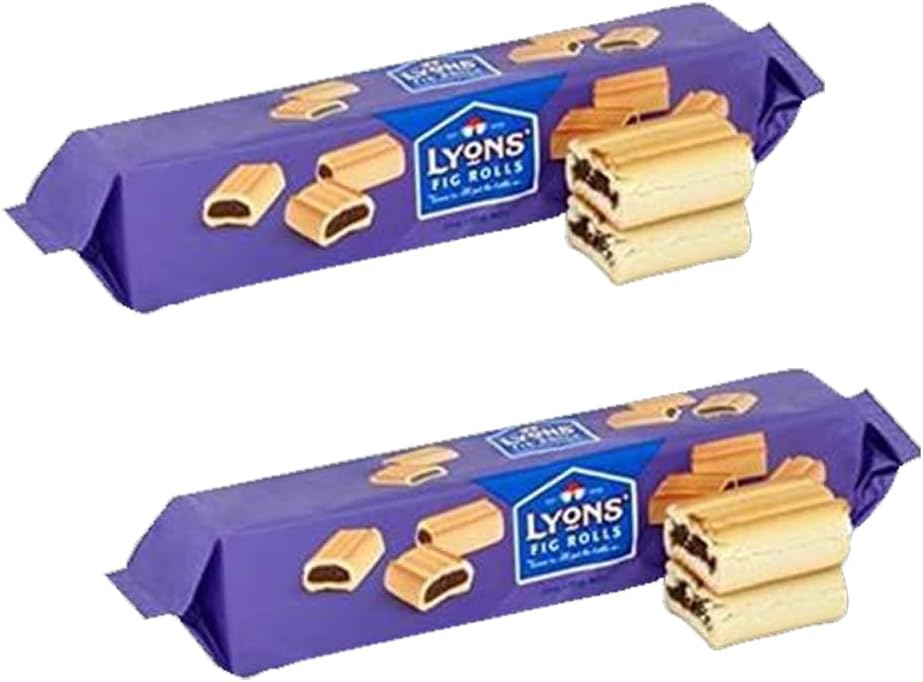 Lyons Fig Rolls 200g (1 Pack) | Premium product | Suitable for vegetarians | No artificial colours or flavours, Vegetarian