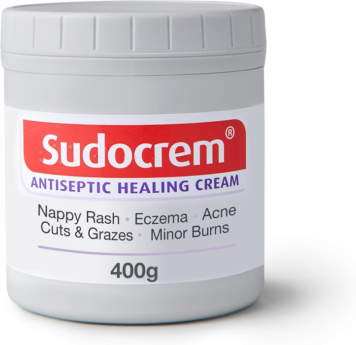 Sudocrem® Antiseptic Healing Cream, Zinc Oxide Cream for Nappy Rash, Eczema, Acne, and Minor Burns, 400g x 3