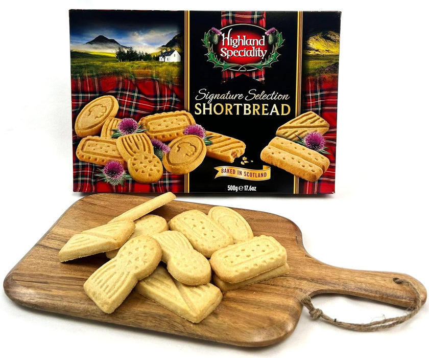 Shortbread Bundle Containing Highland Speciality Signature Shortbread Selection 500g Product of Scotland (2 Packs)