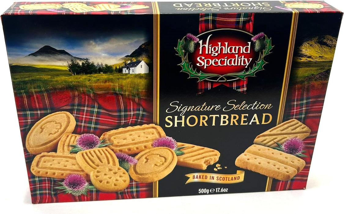 Shortbread Bundle Containing Highland Speciality Signature Shortbread Selection 500g Product of Scotland (2 Packs)