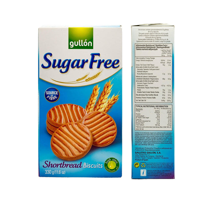 Gullon Shortbread Sugar Free Biscuits 330g x 10