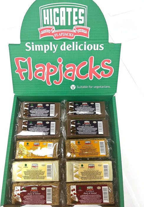 Higates Vegetarian Flapjacks Mixed Case 120g (Box of 30)