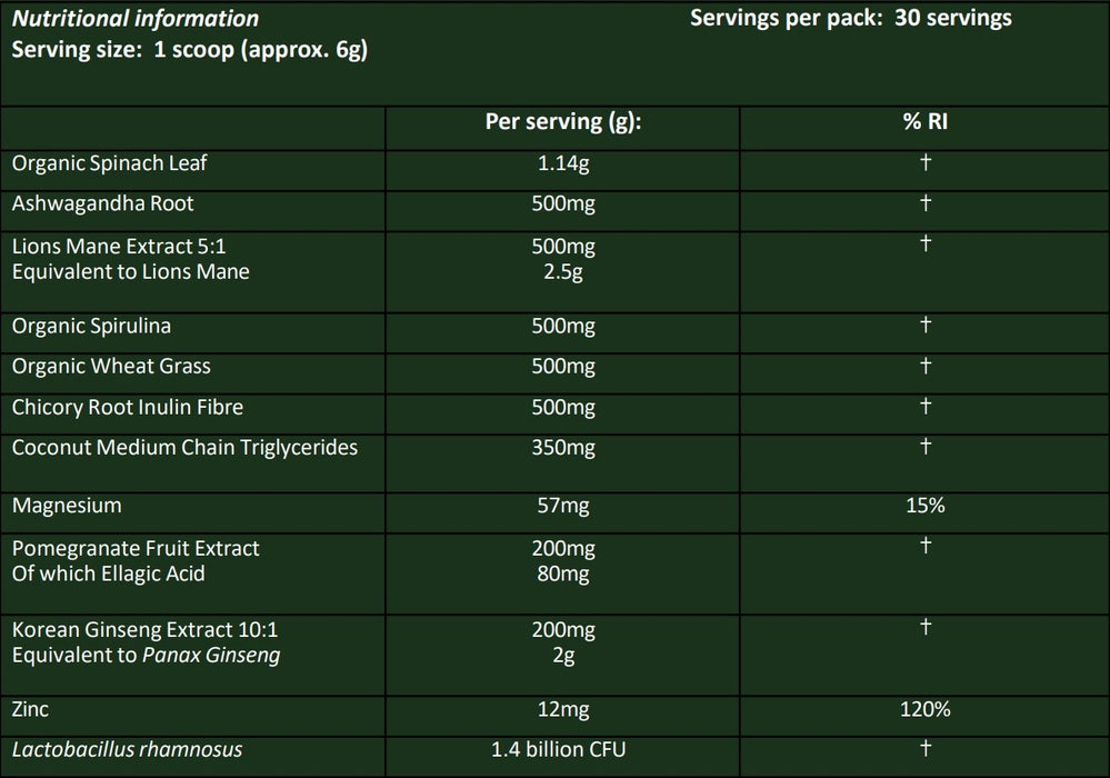 Deen & Green; Greens Superfood Supplement